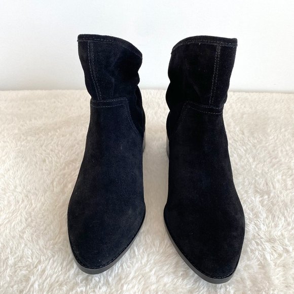 Lucky Brand Lollin Women's Pull-on Ankle Boots, Black Oiled Suede, Size 8.5 M - Picture 3 of 9